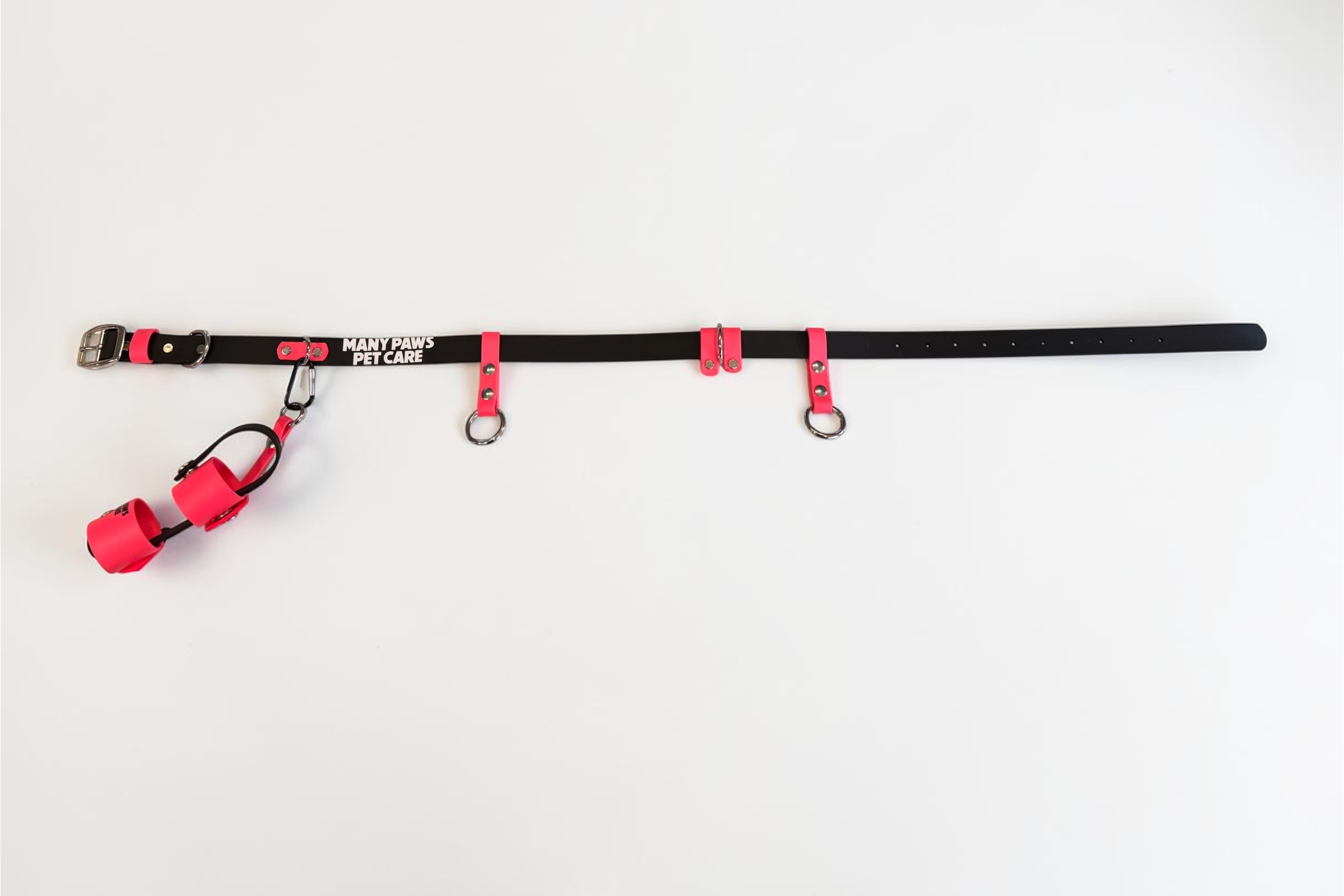 Item: Custom utility belt | Details: Example custom belt setup with multiple attachment points